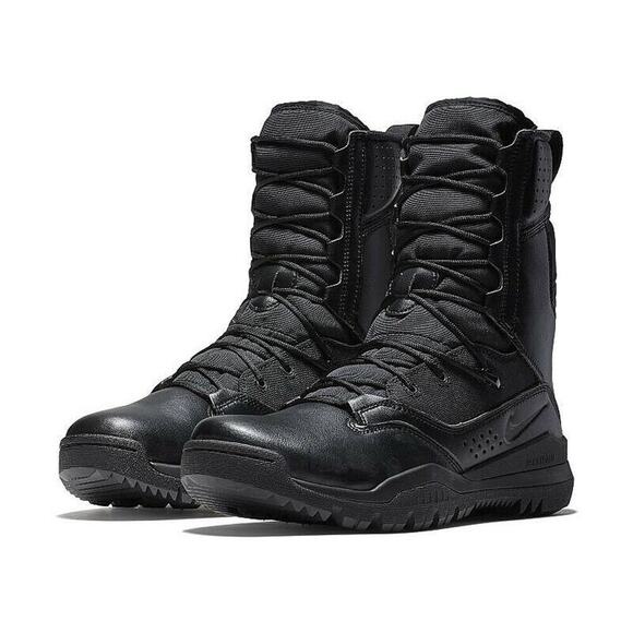 Nike SFB Field 2 8" Boots Mens 10 Leather Military Tactical Combat Triple Black - Picture 1 of 9